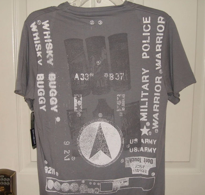 NWT DIVISION E YOUNG MENS SZ SMALL GRAY T-SHIRT SHORT SLEEVE SKULL RETAIL $50 - Image 2 of 3