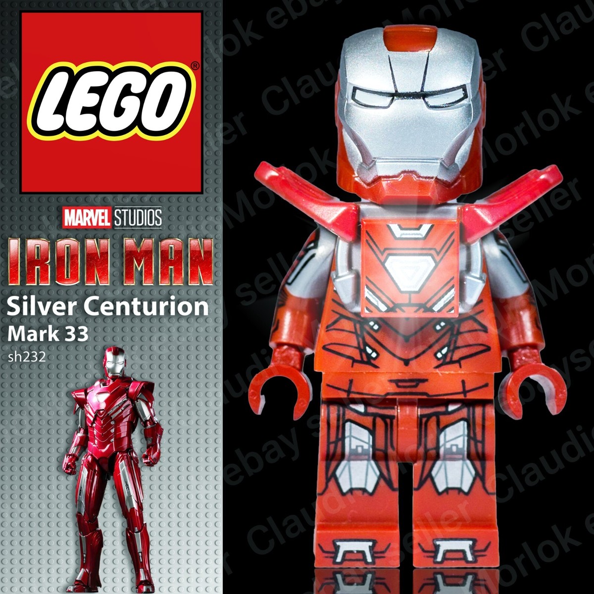 ⭐ LEGO 5002946 Iron Man Silver Centurion Polybag Minifigure sh232 
