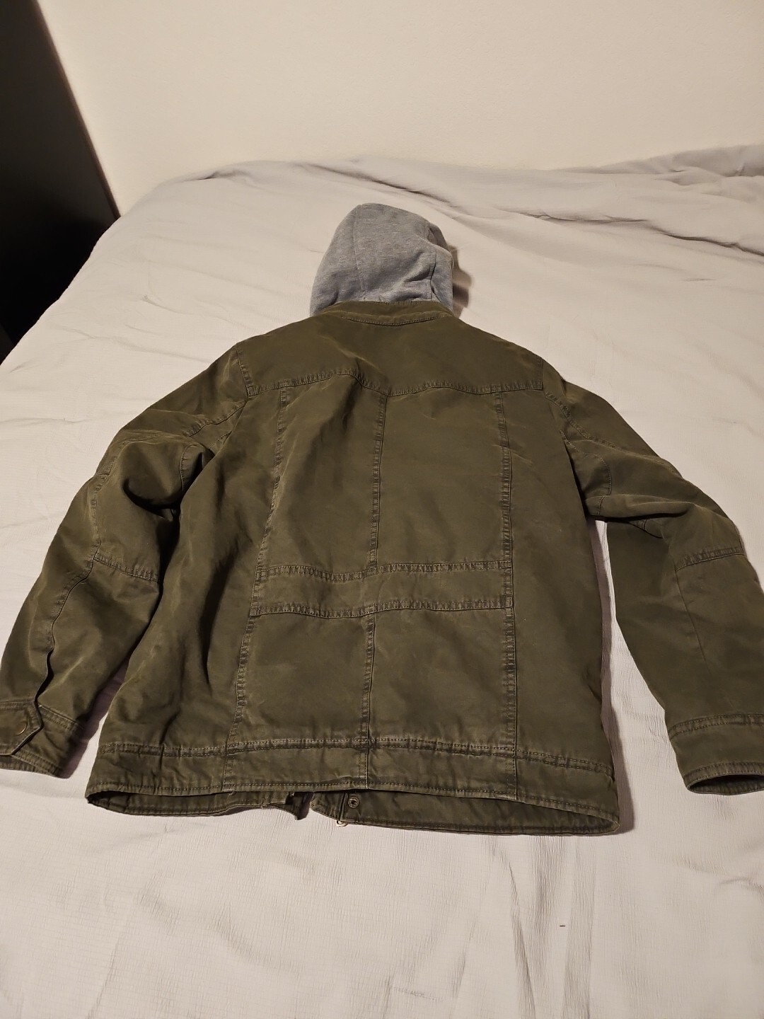 LEVIS Green Military Trucker Removable Hood Denim She… Gem