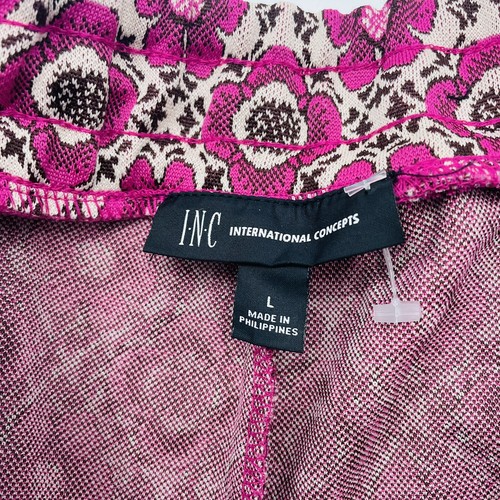 INC International Concepts Womens Large Floral Print Jacquard Joggers Pink $69 - Picture 7 of 8
