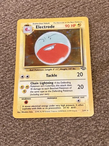1999 Pokémon TCG Electrode Jungle Holographic LP condition