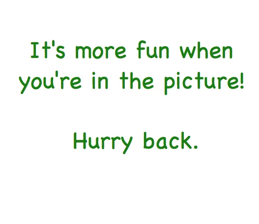 MISS YOU / GET WELL CARD"It's More Fun When You're in the Picture!" FROG Avanti - Image 2 of 2