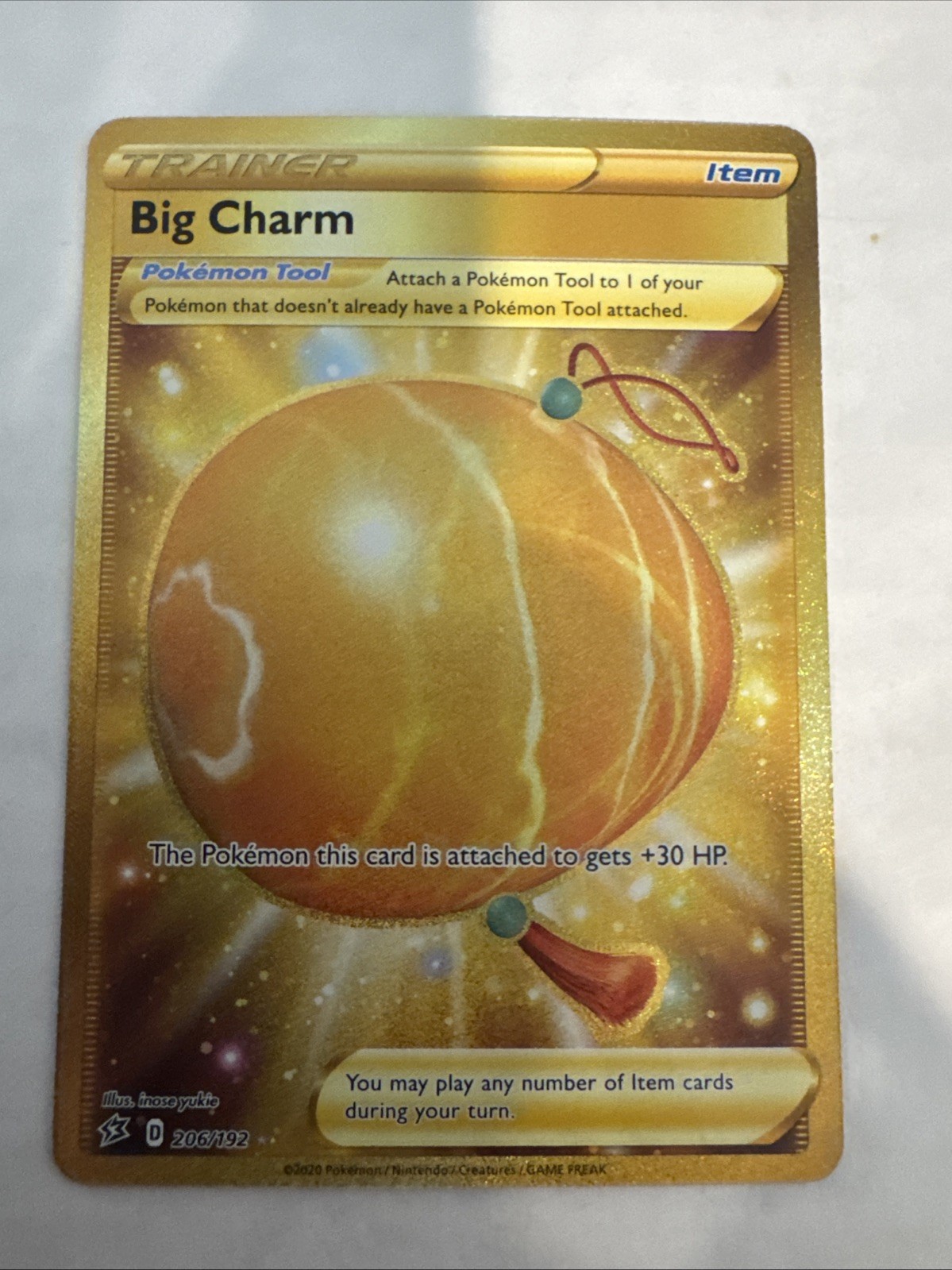 Pokemon Big Charm Secret Rare Rebel Clash 206 NM Card TCG