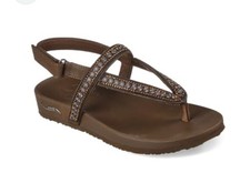 Skechers Arch Fit Meditation Brown Sandals Women's Size 9 NWOT 