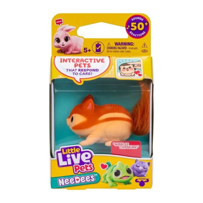 Little Live Pets Lil' Needees mini peluche interactive avec sons réactifs - 3
