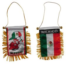 Lot of 3 Country Mexico Mexican Boy 4"x6" Double Sided Mini Window Banner Flag