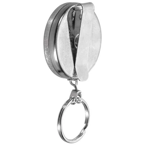 Carrete de llave, cromo, cadena de acero inoxidable, textura cromada, 0005-011 Foto 4 de 4