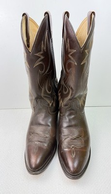 Amazona Laredo? 6291 Men's 10.5D Brown Leather Embossed Western Cowboy Bootstrap