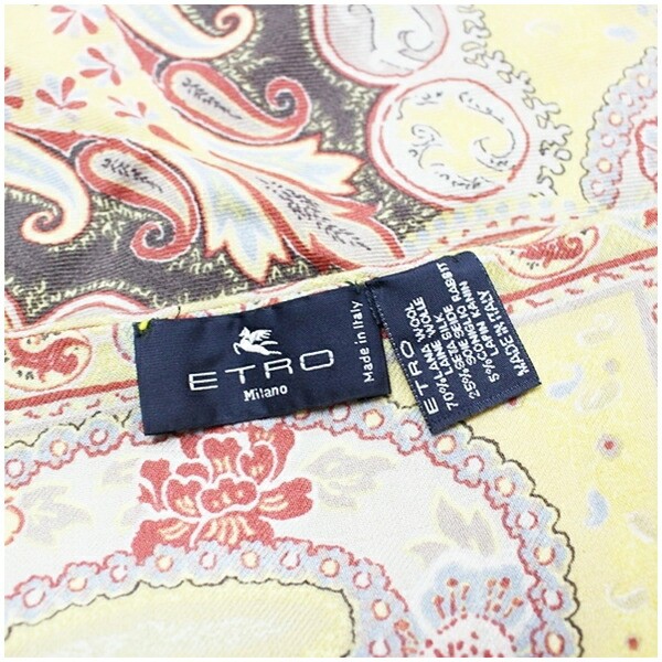 Authentic Etro Wool and Silk Rectangular Stole wi… - image 4