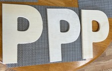 Lot of 3 Wood Wooden Letters P Monogram Plaques Unpainted New Craft Darice