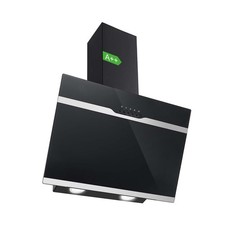 Angled Cooker Hood 60cm Class A Kitchen Extractor Fan 350m³/h 3 Speed Black