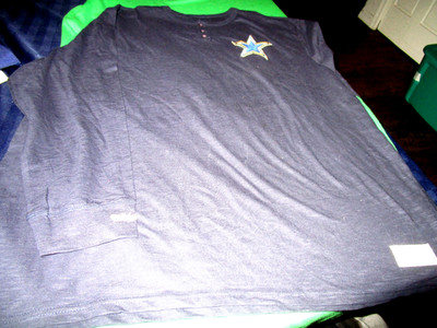 NEW MITCHELL&NESS THROWBACK NFL FOOTBALL DALLAS COWBOYS HENLEY SHIRT NAVY 3XLB