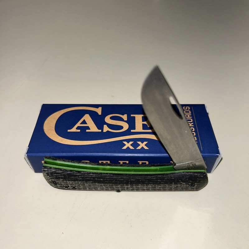 CASE XX  # 66382 BLACK BURLAP LAMINATE DAY GLOW G10 SMOOTH XR SOD BUSTER JR XR10