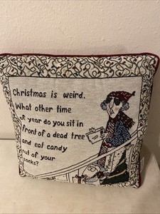 Maxine Comic Chrismas Pillow 15" Shoebox Hallmark