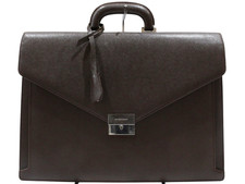 Burberry Briefcase Business Bag Document Bag Leather Brown 39x27x8cm pre-owned
