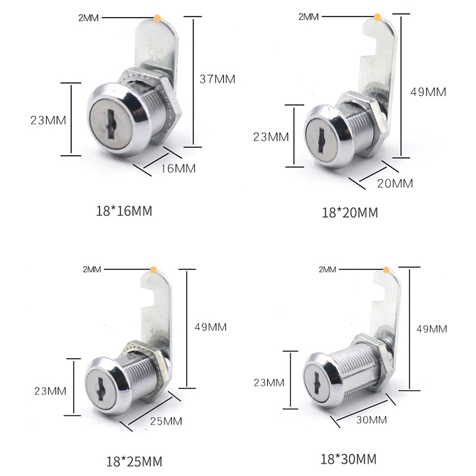 Cabinet Tumbler Cam Lock Zinc Alloy For Mailbox Toolbox Important Files Dra
