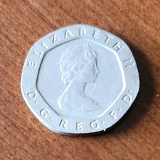 1983 England 20 Pence Coin Elizabeth II Copper-Nickel KM#931 Decimal
