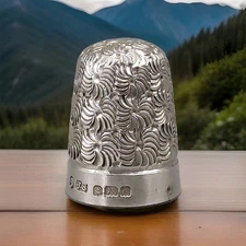 Vintage Antique? Sterling Silver 925 Thimble No Size 9 Fully Hallmarked By J.S X