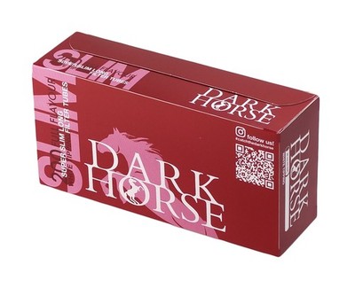 5 Boxen Dark Horse Super Slim Long WHITE Filterhülsen, 6,5 mm x 20 mm Filter