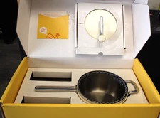 PopSmith Pop Smith The Popper Cream 6 Quart Stovetop Popcorn Stainless Steel