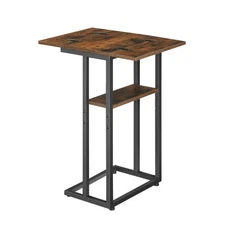 C Shaped Side Table, End Table for Sofa, Couch Table Slide Under, C Table for...