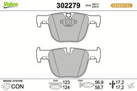 Valeo 302279 Bremsbelagsatz, Scheibenbremse FüR BMW