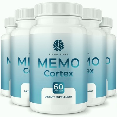 Memo Cortex Capsules, MemoCortex Official Formula, Brain Memory Supplement - 5PK