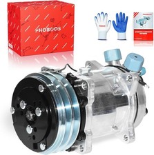 Ac Compressor With Clutch Fits Sanden 508 2 Groove V Belt Chrome Silver Unit
