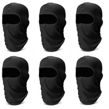 Balaclava Face Ski Mask: 6 Pack Breathable Full Face Cover for Men Black 6pack