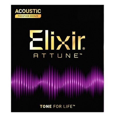 Elixir Strings  Attune Phosphor Bronze Acoustic Guitar Strings - .013-.056