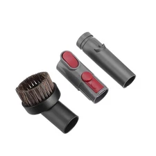 2PCS Horse Hair Vacuum Brush + Attachment Adapter For Dyson V6 V7 V8 V10 V11 G