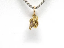 Genuine Natural Alaskan - Yukon Gold nugget Pendant with large round solid bail