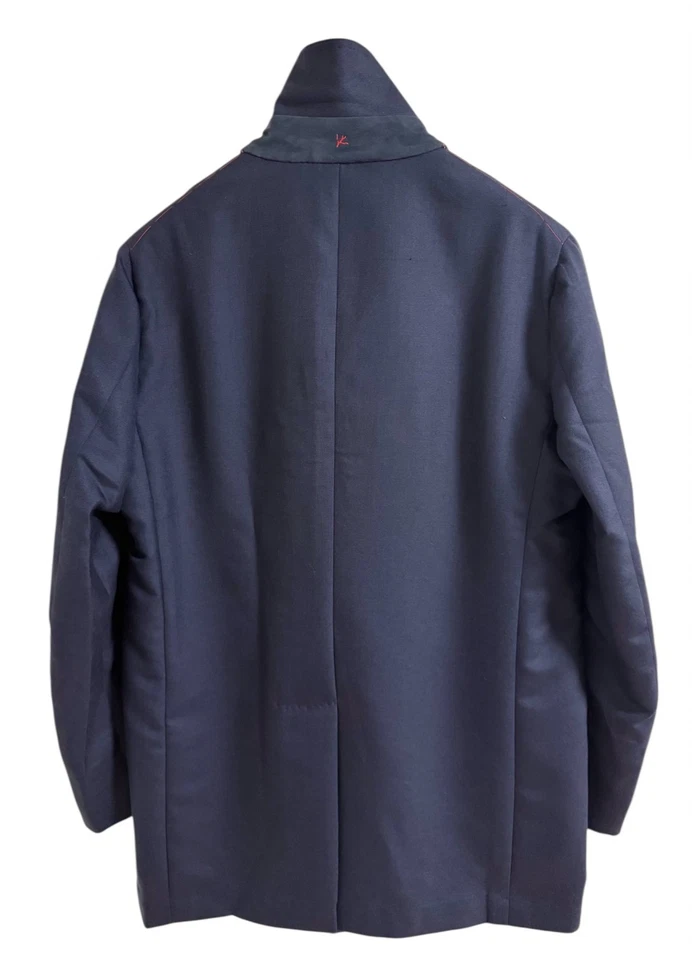 Isaia NWT Iconico Navy Blue Cashmere-Wool Coat, 44 US (54 IT) OR XL, Overcoat - Image 2 of 4