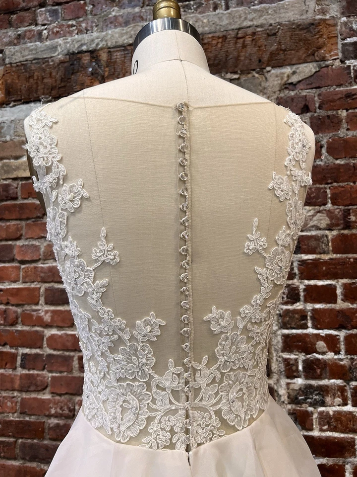 Blue By Enzoani Krystal Ballgown Wedding Dress Size 4 - Image 4 of 4