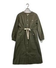 YORI          Collarless dress olive YR1724-078AT