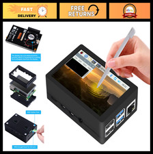 3.5" Touch Screen Display with Case for Raspberry Pi 4 - Fan Heatsinks Include