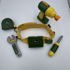 TOMY John Deere Deluxe Talking Toolbelt With 4 Tools Set For Workshop Bench