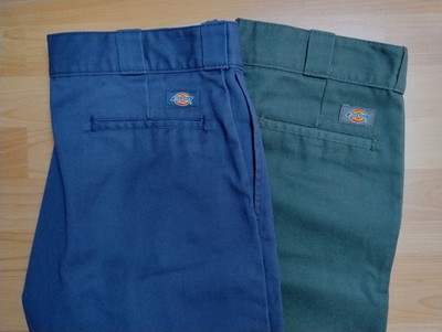 DICKIES 874 Original Fit Herren Hosen 2er Set Regular 34x32 blau/grün