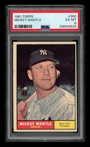 1961 Topps Set-Break #300 Mickey Mantle PSA 6 EX-MT