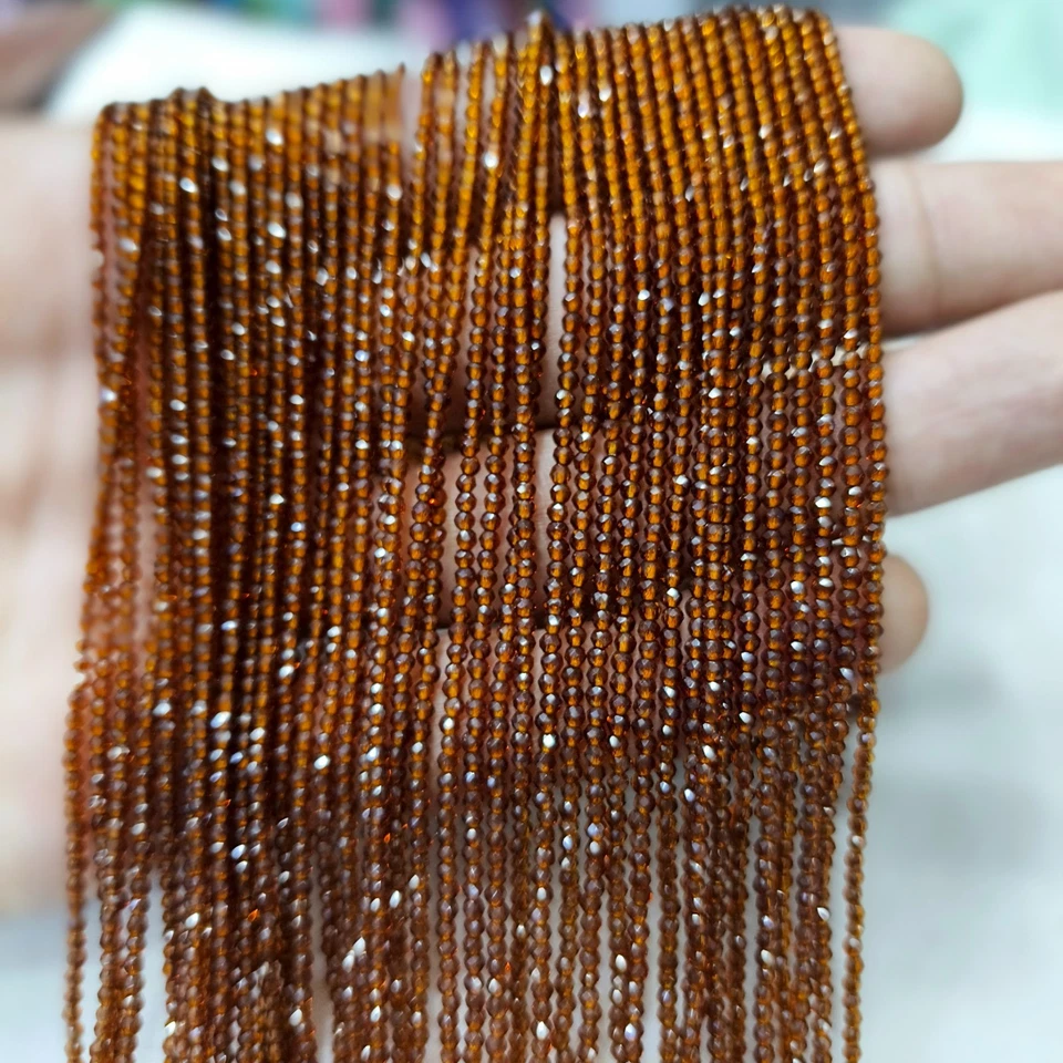 Smoky Quartz Faceted Rondelle Beads, 2mm Faceted Round Smoky Quartz Beads Beaded - Image 4 of 4