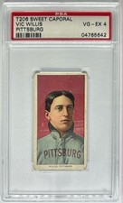 1909 T206 Sweet Caporal 150/30 Vic Willis Pittsburg Portrait PSA 4 VG-EX HOF