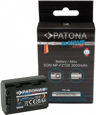 PATONA Platinum Akku mit USB-C Input Sony NP-FZ100 | Akkus für Sony