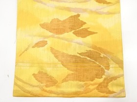 7596632: JAPANESE KIMONO JAPANESE NAGOYA OBI / WOVEN ABSTRACT FLOWER