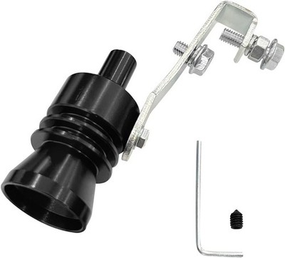 Exhaust Whistle Sound Booster, Roar Maker Tailpipe Whistle Size: LColor: Black