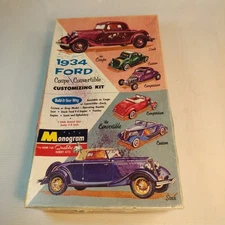 1934 Coupe Convertible Customizing Kit Monogram Quality Hobby Kits