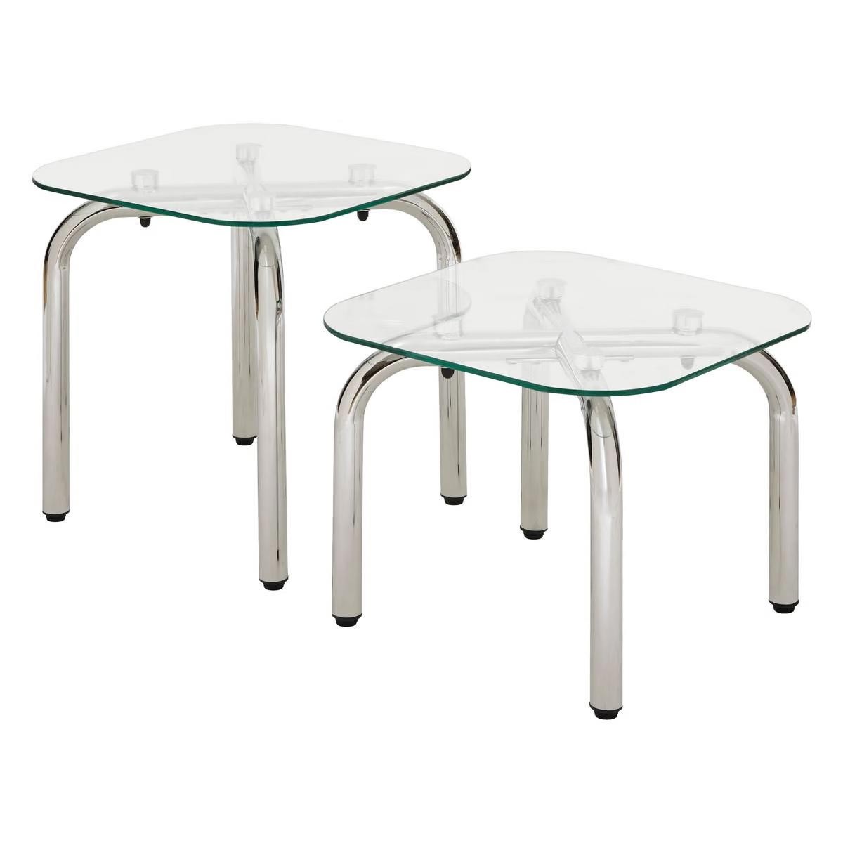 Tables d'appoint Hecate 50cm effet miroir pour vos soirées au salon