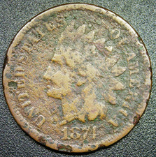 1874 Indian Head Cent