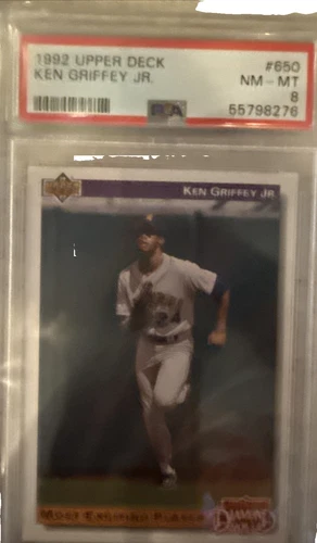 1992 UPPER DECK KEN GRIFFEY JR #650 PSA 8