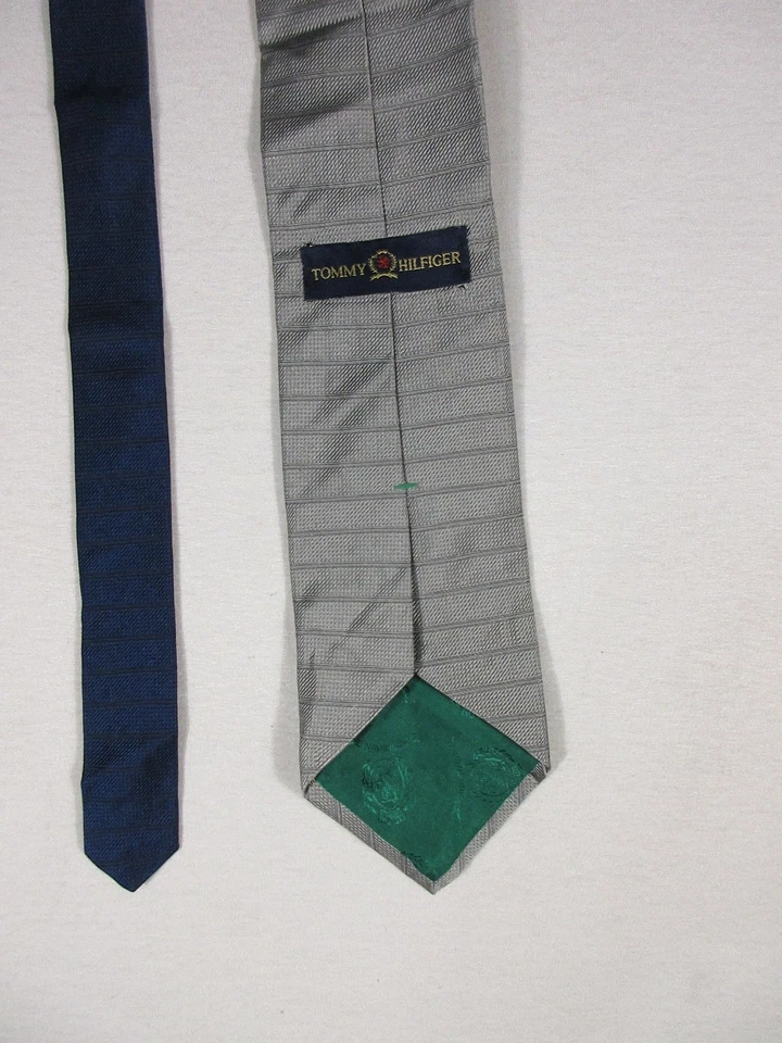 Corbata de cuello Tommy Hilfiger 100 % seda estampado de puntada Seersucker Foto 4 de 4