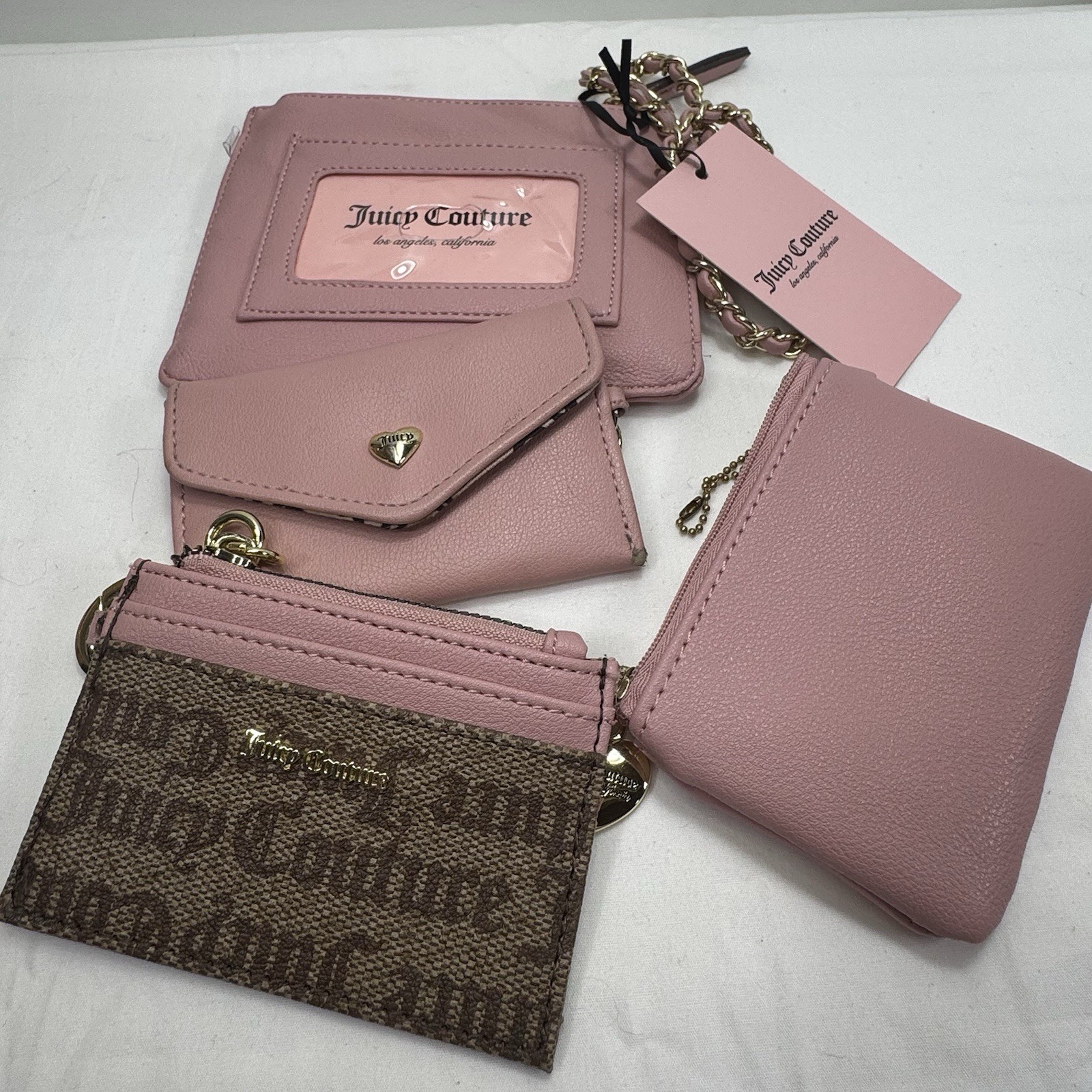 4 Juicy Couture wallets Pink Lot New One With Tags Three Without